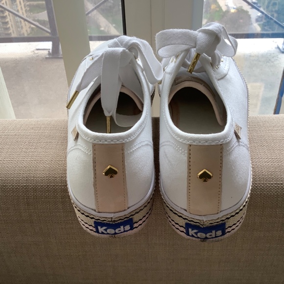KATE SPADE for KEDS Sneakers White Canvas Size 7.5 Narrow **READ - Picture 11 of 15